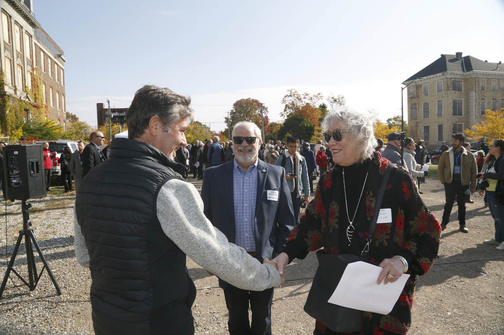 A photo from Vision SoHo Alliance groundbreaking ceremony in London Ontario. Hundreds of people gathered to witness and celebrate.