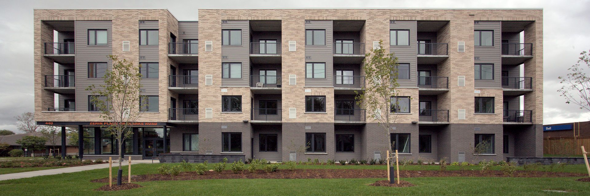 Zerin Place at Clarke Road a Zerin Development Corporation affordable housing project in London Ontario. For rental information call 519 455-6080 Ext 100